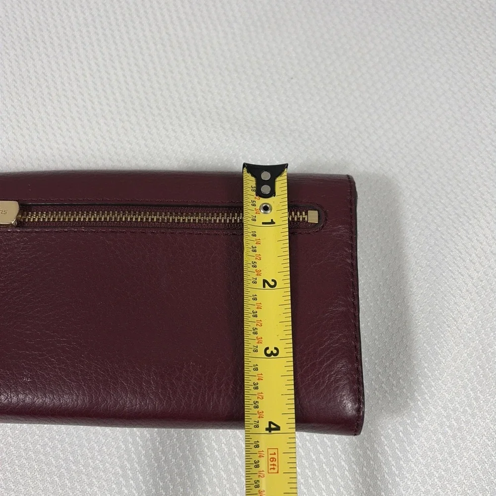 Michael Kors Astrid Carryall Wallet Red Pebbled Leather Clutch